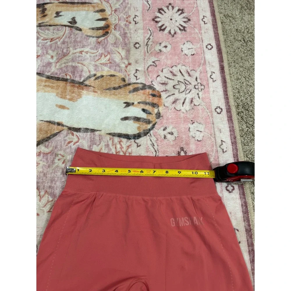 Gymshark Vital Seamless Leggings Coral Pink Orange Workout High Waist‎ Small
